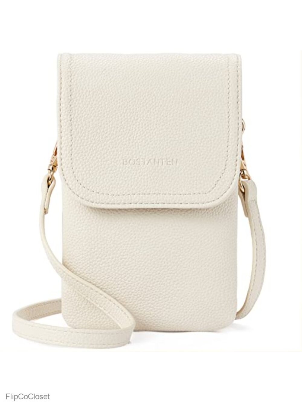 Small Vegan Leather Crossbody Bag Designer Cell Phone Purse Triple Pocket